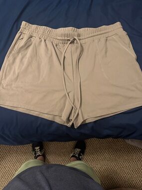 Cynthia Rowley Taupe Drawstring Athletic Shorts